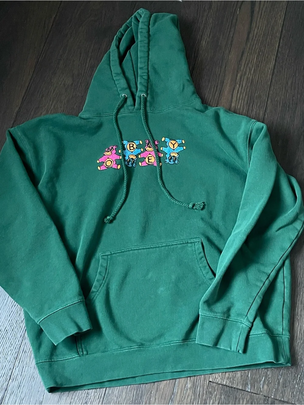 Obey Dark Green Circus Bears Pullover Hoodie‎